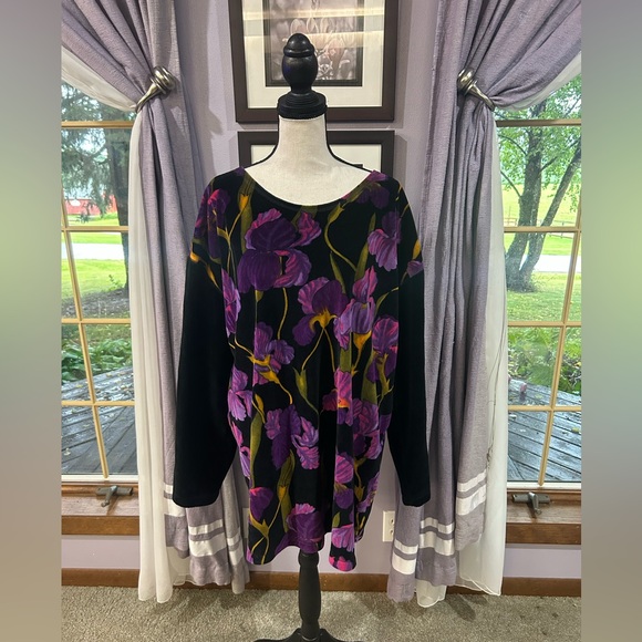 Vintage Carole Little Iris Sweater - Picture 1 of 6
